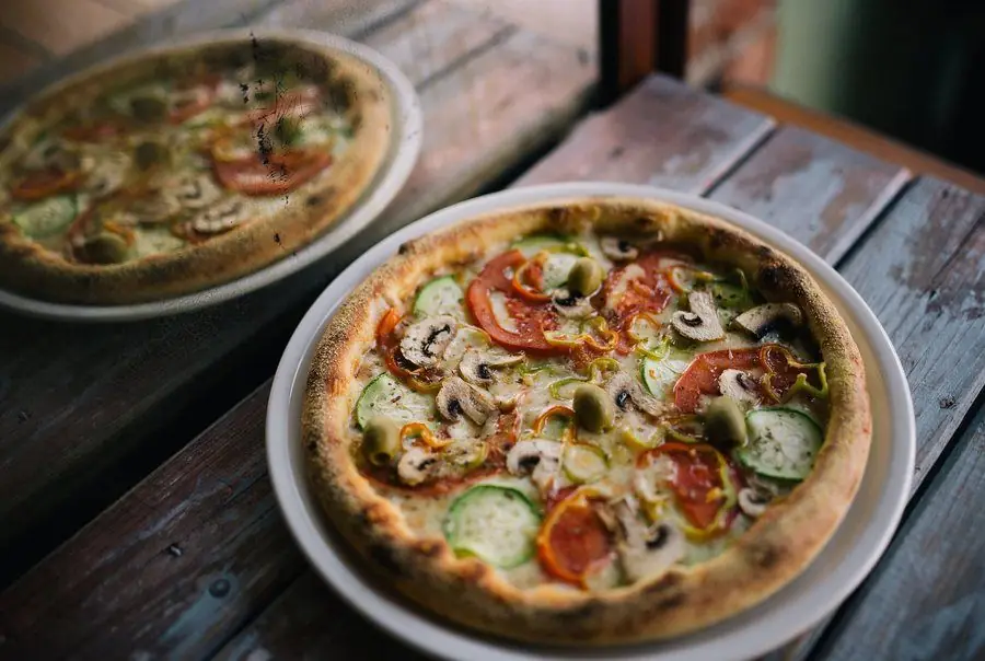 Eksempel på en pizzeria-hjemmeside bygget af Apport