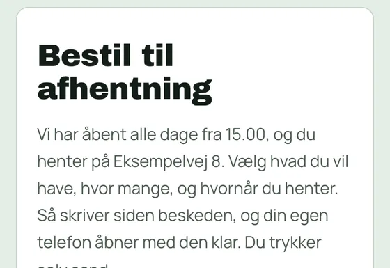 Telefonbillede af Pizzeria Basilikum, en side vi har bygget